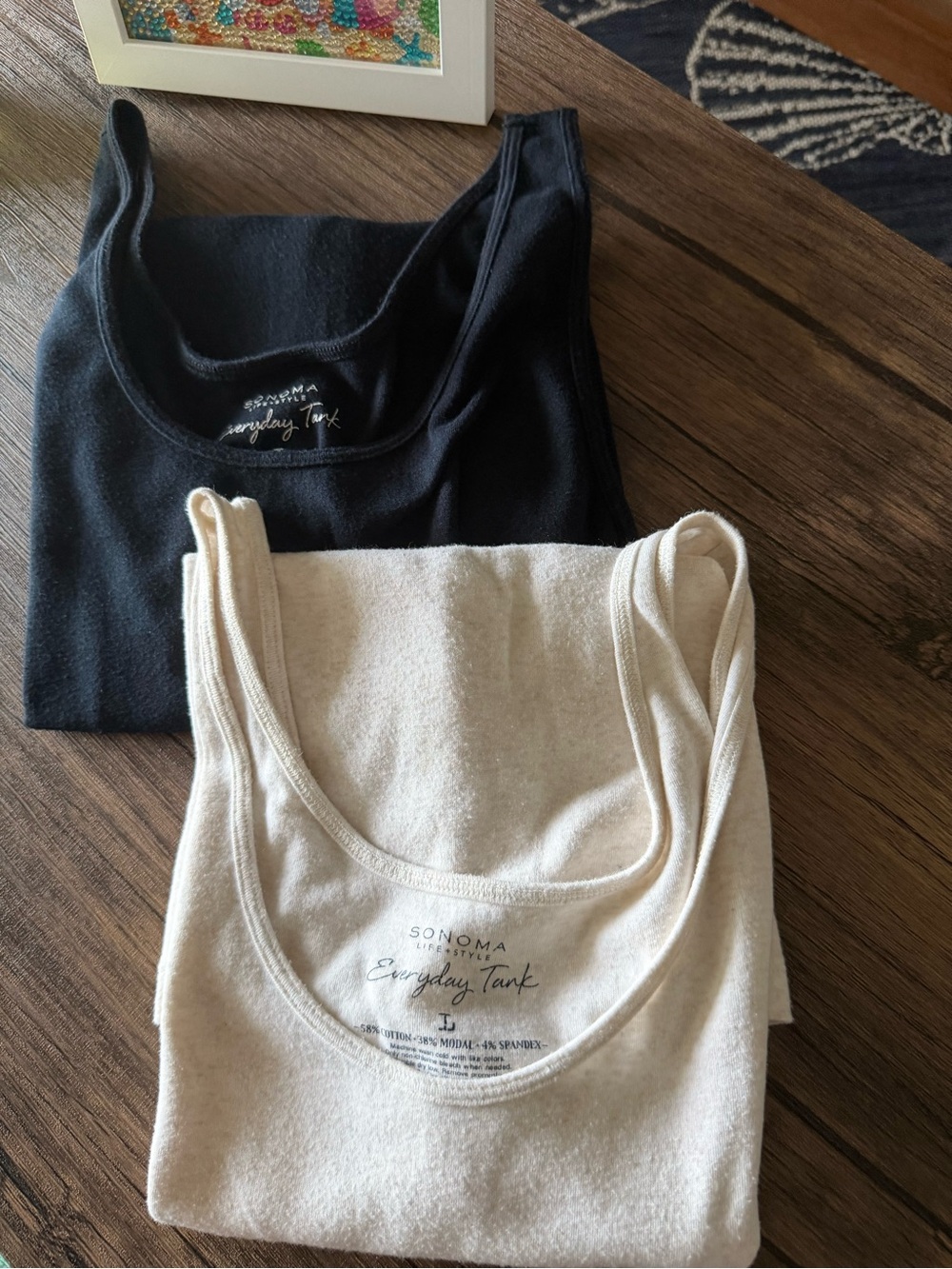 Sonoma Scoop Neck Tank Pair - Black & Cream